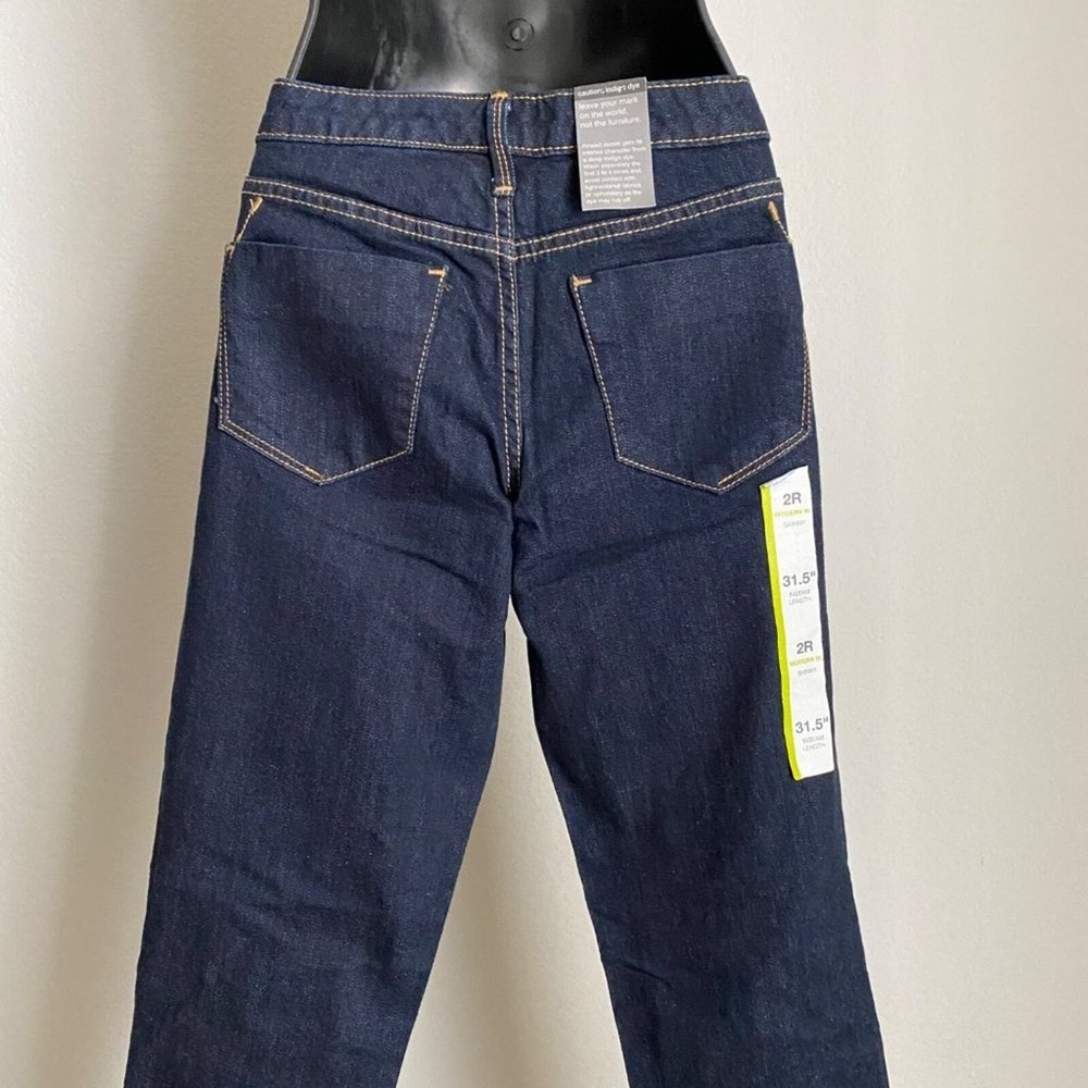 Mossimo sz 2 dark blue modern fit Straight dark denim jeans NWT Preppy - Picture 6 of 11